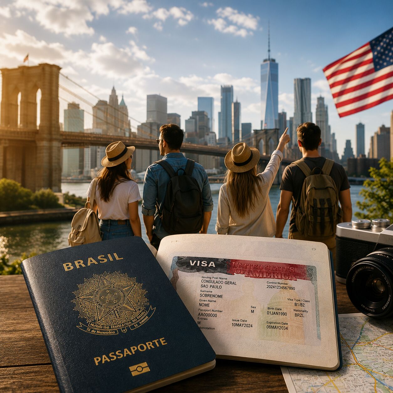 Imagem ilustrativa para o artigo Quanto tempo posso ficar nos EUA com visto de turista brasileiro? da Genuína Conexão