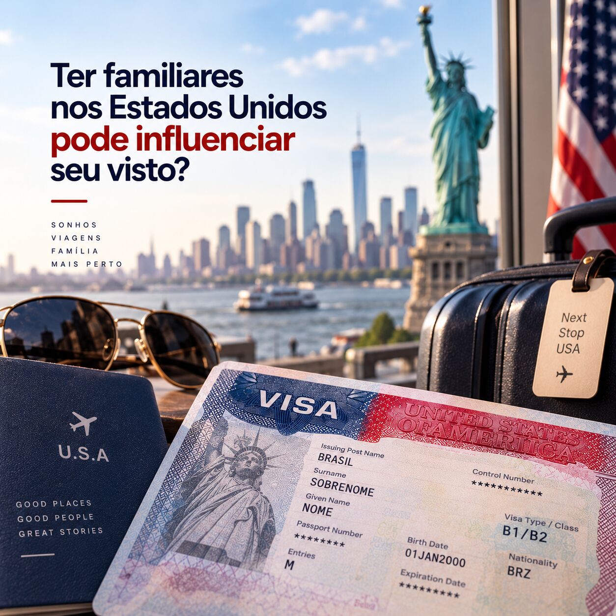 Imagem ilustrativa para o artigo Ter parentes nos Estados Unidos atrapalha o visto americano? da Now Vistos