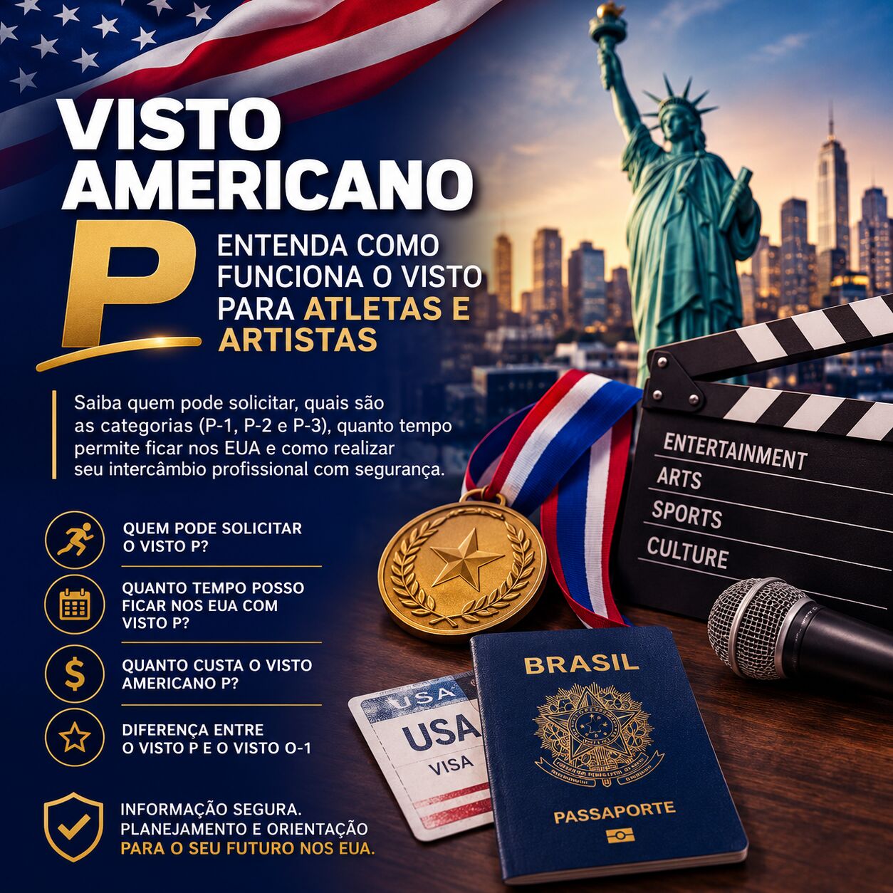 Imagem ilustrativa para o artigo Visto americano P da Genuína Conexão