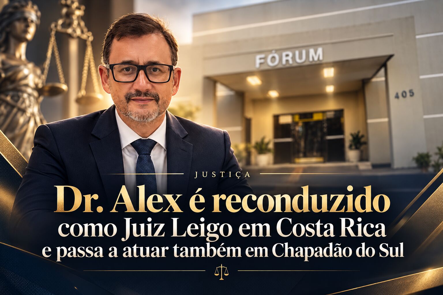 Imagem da notícia Com 25 anos de advocacia, Dr. Alex amplia atuação nos Juizados Especiais de Costa Rica e Chapadão do Sul