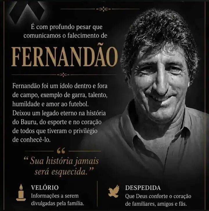 Imagem da notícia Ex-técnico do Cassilandense e ex-jogador do Santos, Fernandão morre e deixa legado no futebol