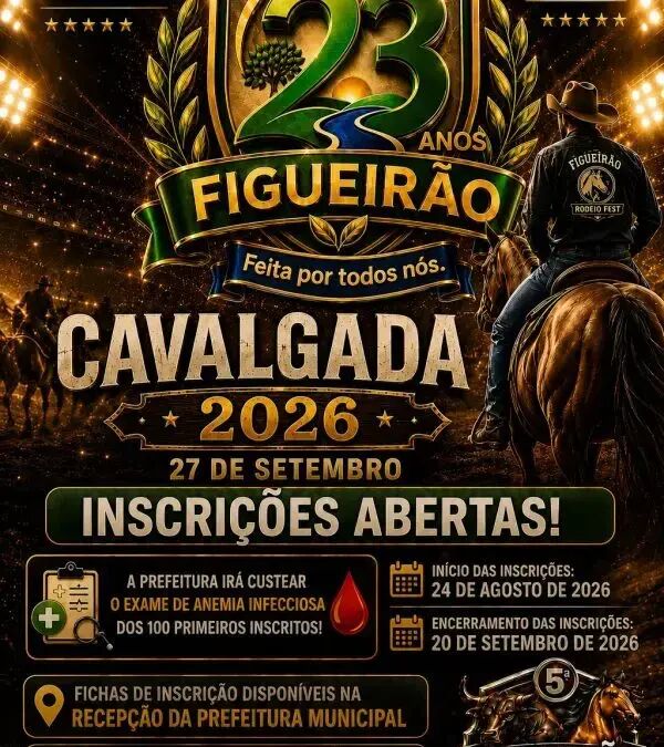 Imagem ilustrativa da matéria Figueirão segue com inscrições abertas para Cavalgada 2026 durante o 5º Rodeio Fest