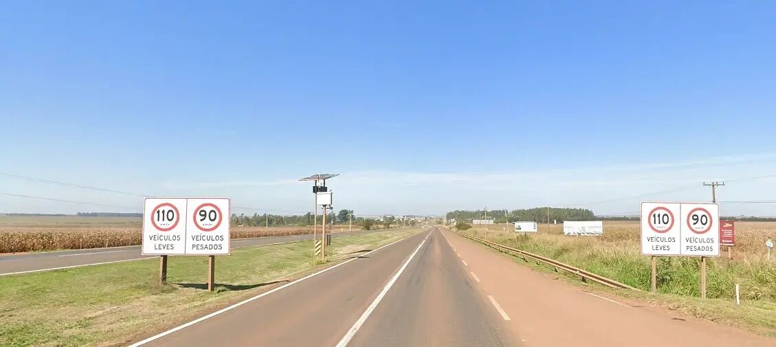 Imagem ilustrativa da matéria BR-163 terá teste de controle de velocidade média em trecho de São Gabriel do Oeste