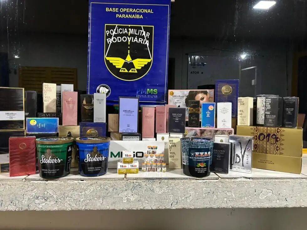 Imagem da notícia Tirzepatida, perfumes e tabaco são apreendidos MS-240 em Paranaíba