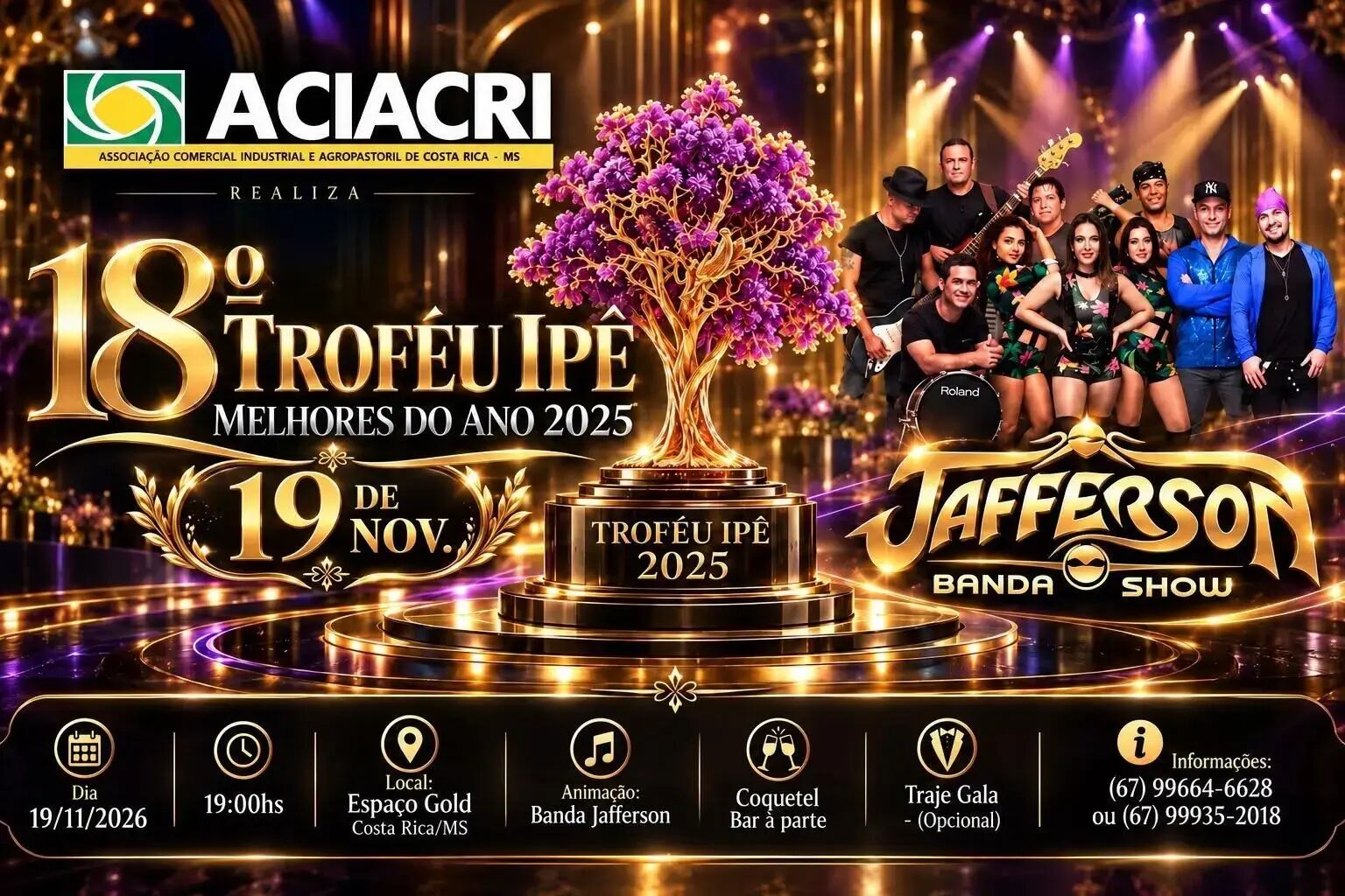 Imagem ilustrativa da matéria Costa Rica se prepara para o 18º Troféu Ipê, com 141 categorias e show da Banda Jafferson