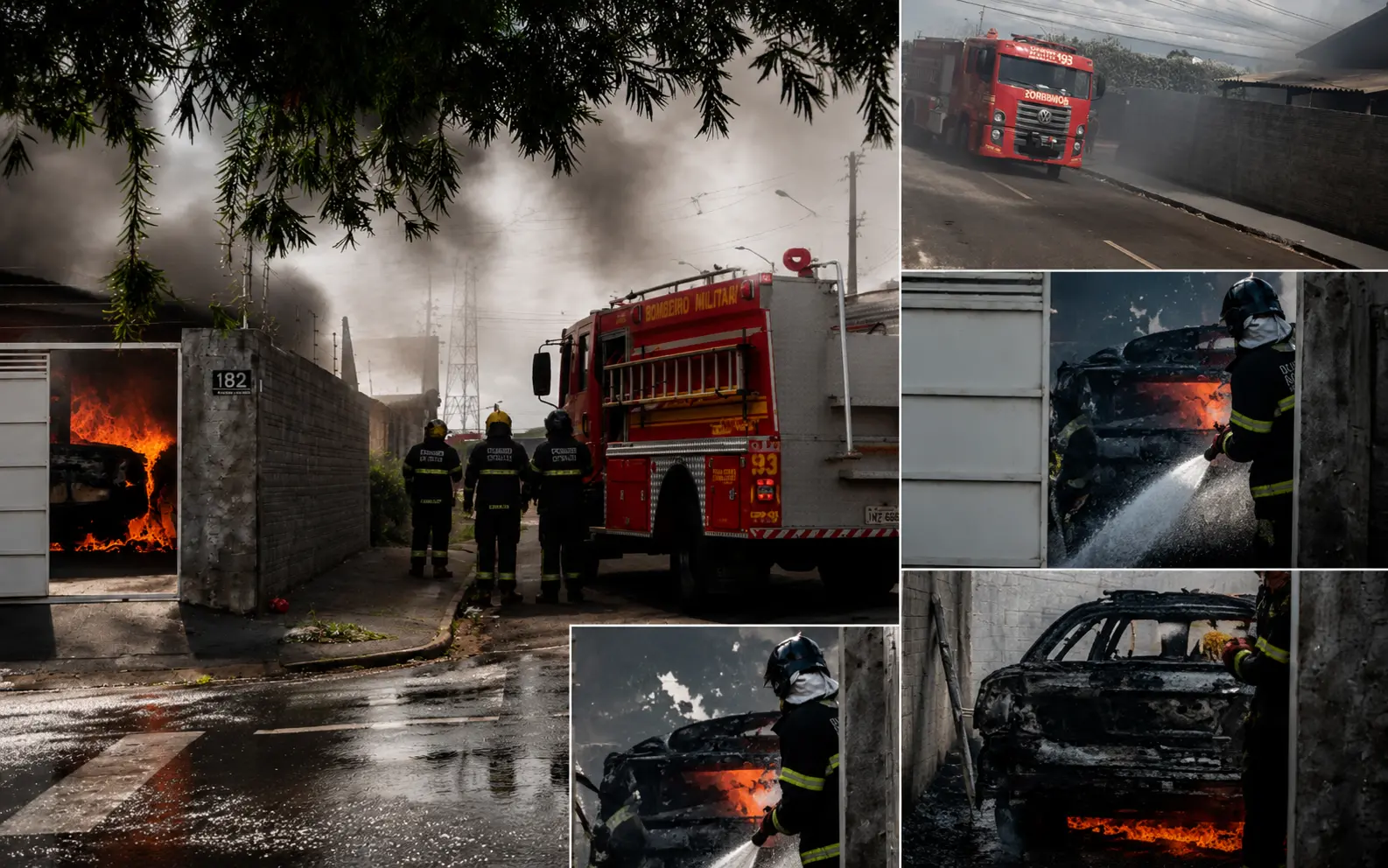 Imagem ilustrativa da matéria Veículo é destruído por incêndio em garagem de residência no Jardim Afonso, em Costa Rica