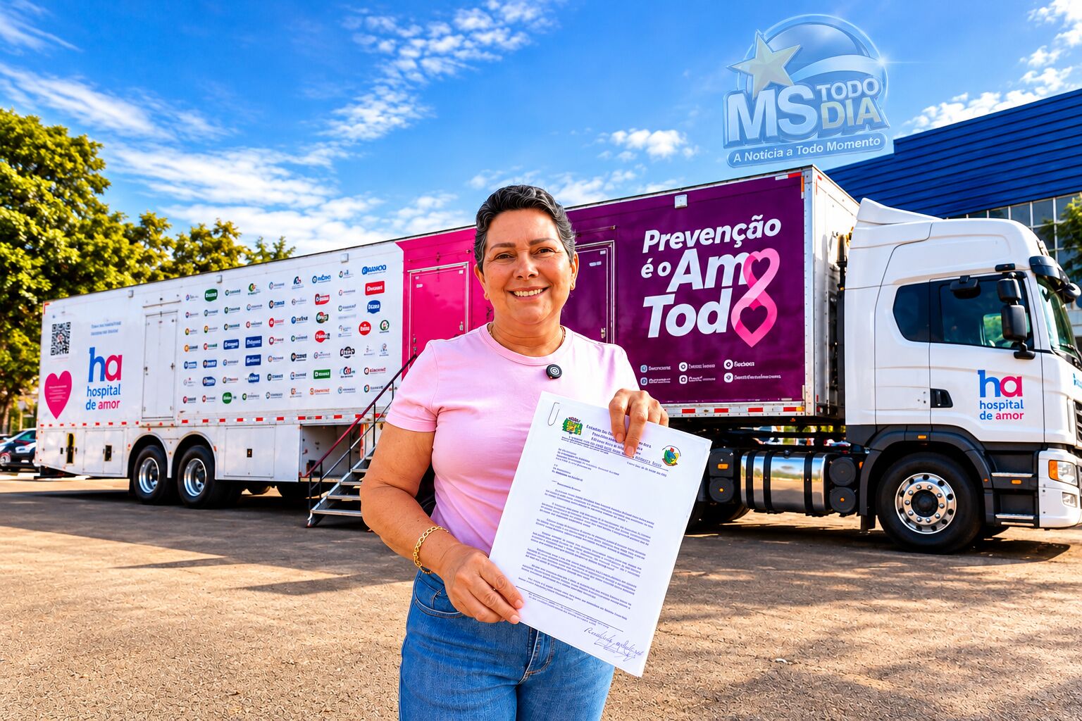 Imagem da notícia Vereadora Rosângela Marçal conquista Carreta do Hospital de Amor para Costa Rica com 414 exames gratuitos