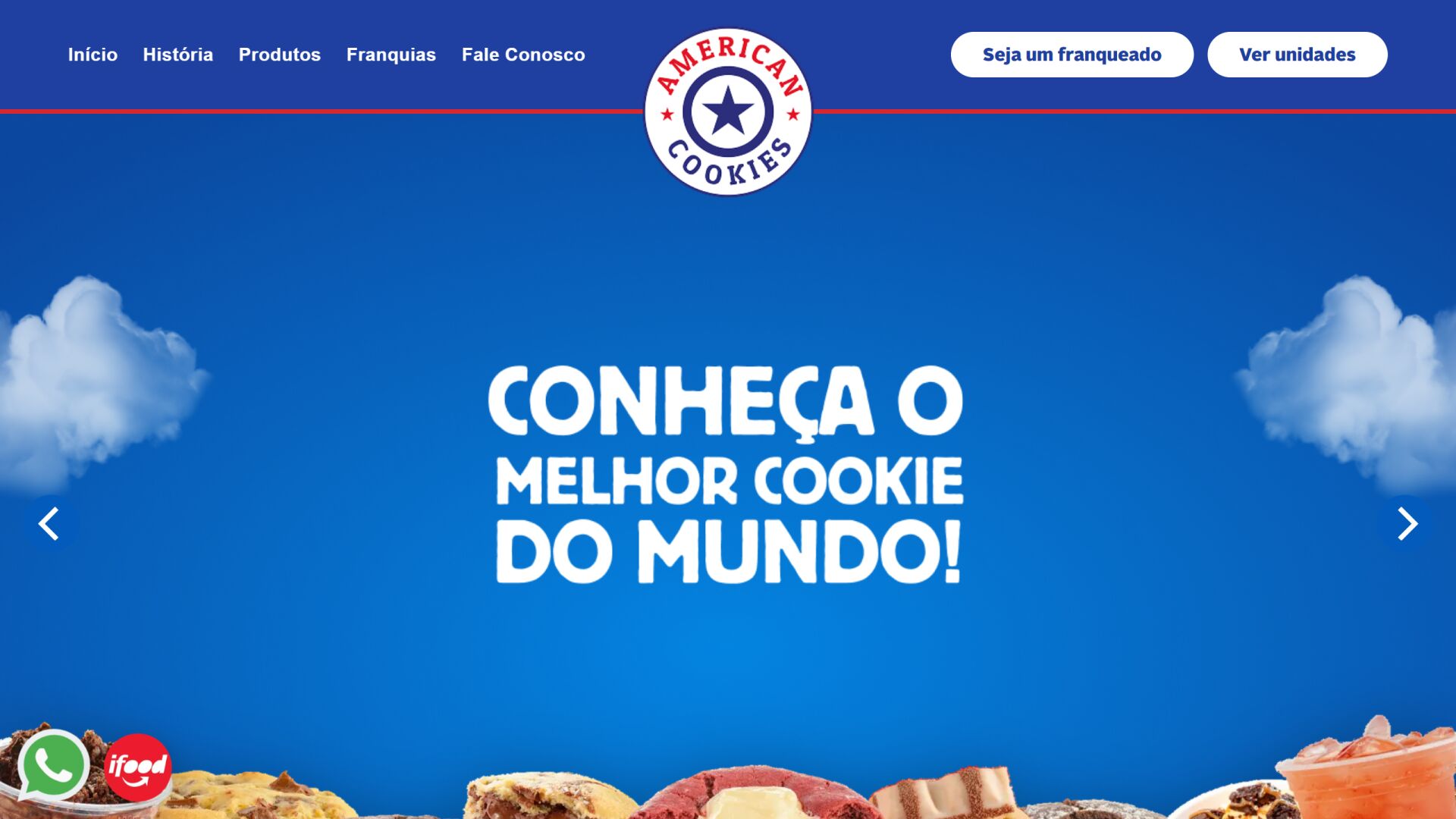 Imagem do Website American Cookies