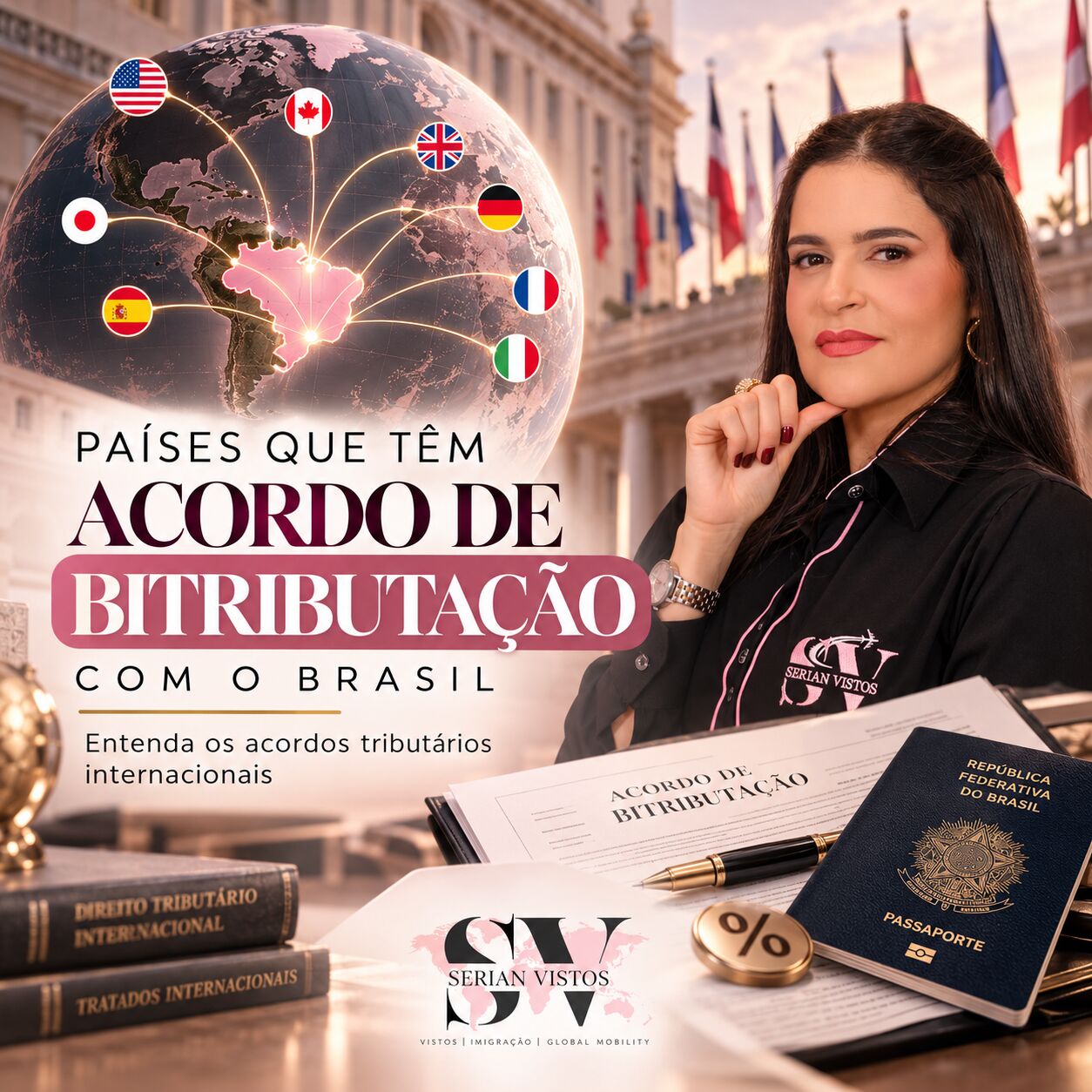 Imagem ilustrativa para o artigo 🌍Países que têm acordo de bitributação com o Brasil da Serian Vistos