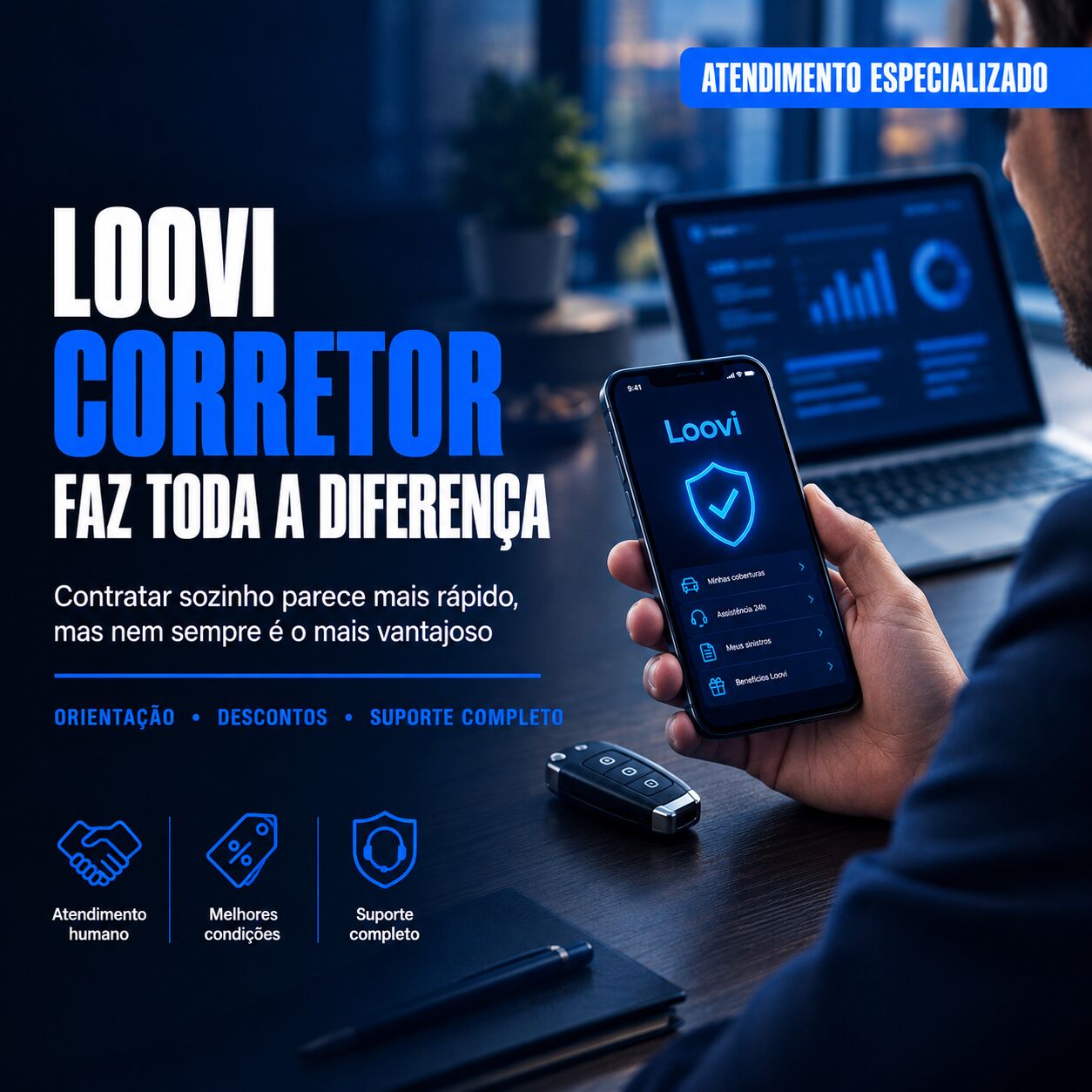 Imagem ilustrativa para o artigo Corretor na Loovi : Por Que Contratar com Atendimento Especializado Faz Toda a Diferença