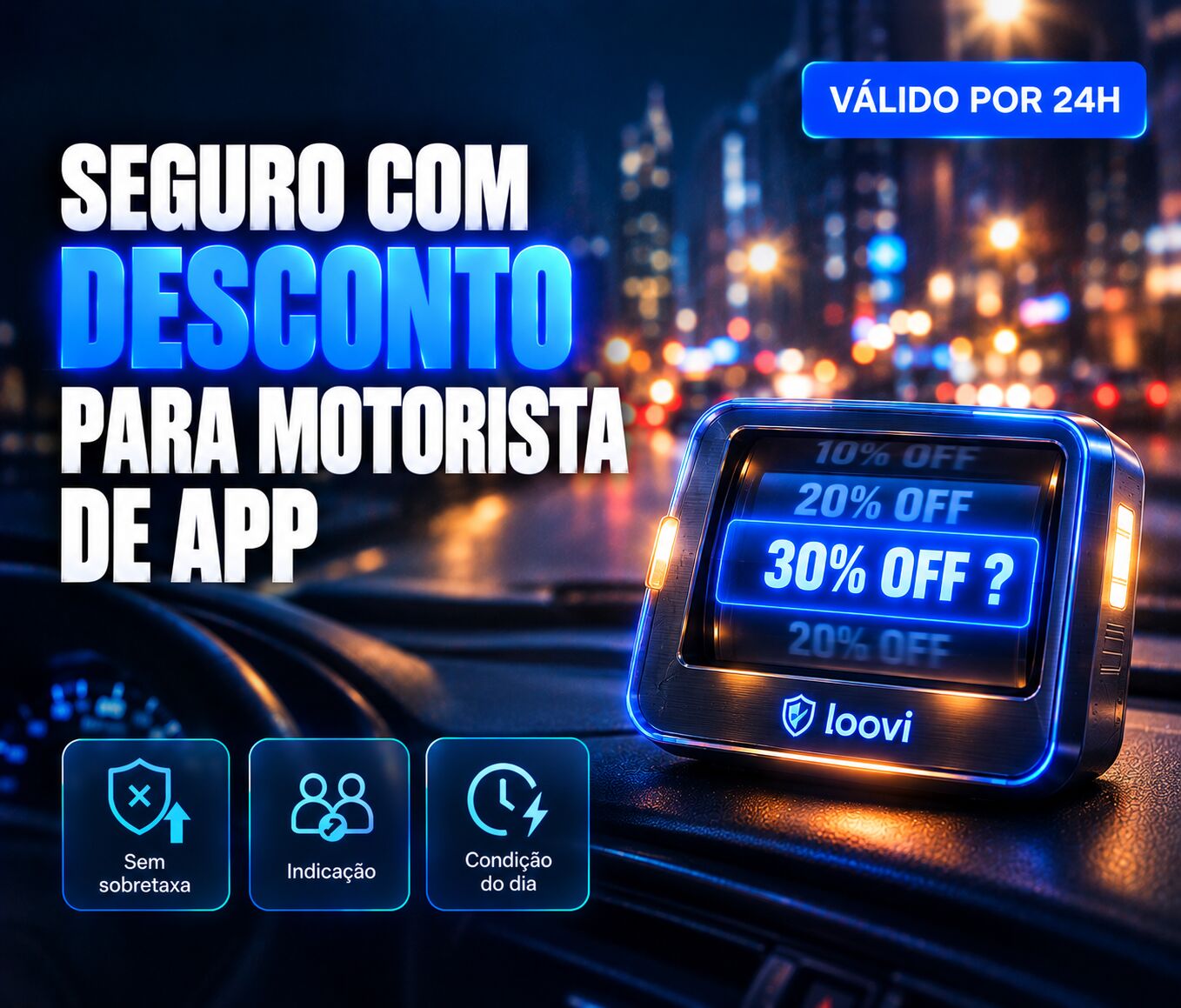 Imagem ilustrativa para o artigo Seguro Com Desconto Para Motorista de App: Como Pagar Menos na Loovi da Carro Seguro Agora
