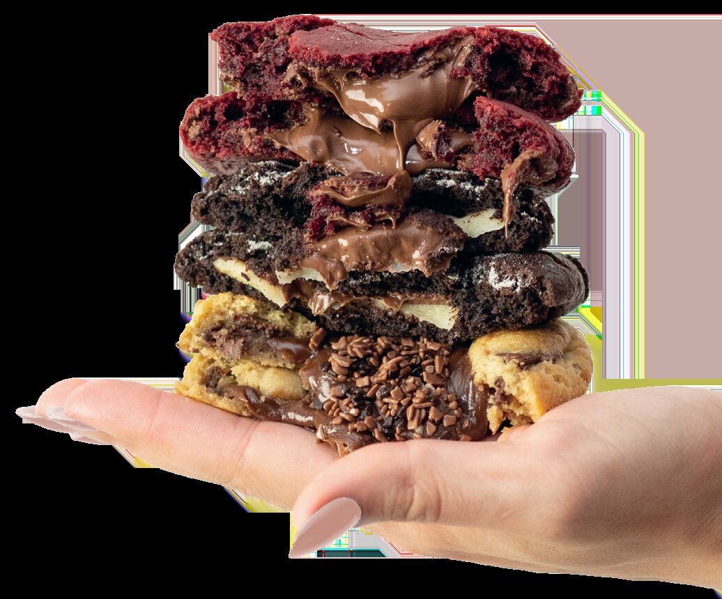 Mão segurando Cookies