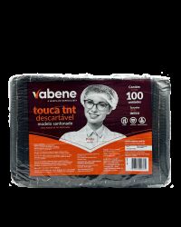 Imagem de Touca Descartável Sanfonada Preta Vabene – Pacote com 100 Unidades