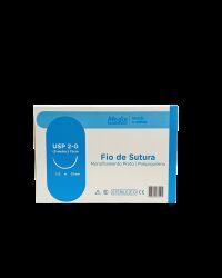 Imagem de Fio de Sutura Polipropileno 2-0 75 cm com Agulha 35 mm 1/2 Cilíndrica Medix – Caixa com 24 Unidades