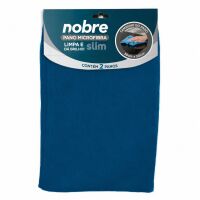 Imagem de Pano de Microfibra 30 x 30 cm Azul Slim Nobre – Pacote com 2 Unidades