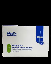 Imagem de Scalp 21G com Dispositivo de Segurança Luer Lock Medix