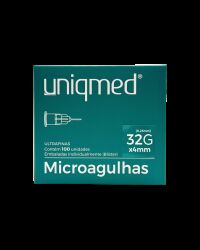 Imagem de Microagulha 32G x 4 mm Uniqmed – Caixa com 100 Unidades