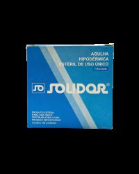 Imagem de Agulha Hipodérmica 30 x 0,70 mm 22G (1-1/4 Pol) Solidor – Caixa com 100 Unidades