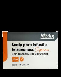 Imagem de Scalp 25G com Dispositivo de Segurança Luer Lock Medix