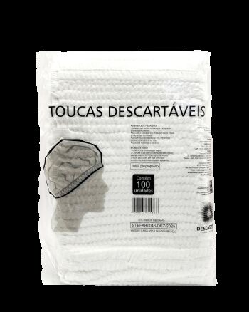 Imagem de Touca Descartável Sanfonada Descarpack – Pacote com 100 Unidades