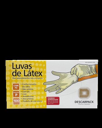 Imagem de Luva De Procedimento Em Látex Com Pó Tamanho P Descarpack - Caixa Com 100 unidades