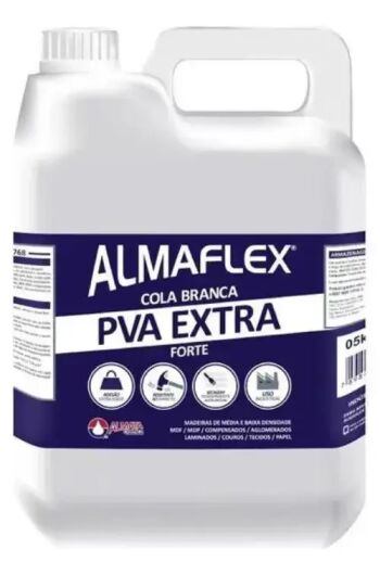 Imagem de COLA PVA ALMAFLEX EXTRA FORTE 05KG (BRANCA)