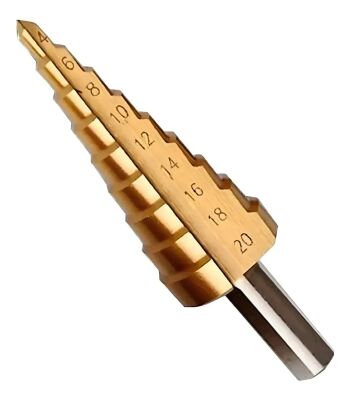 Imagem principal de BROCA ESCALONADA CONE DE 4 A 20MM AÇO RAPIDO