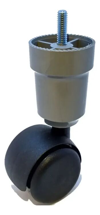 Imagem de PÉ CAMA BOX 130MM COM RODÍZIO (PLÁSTICO)