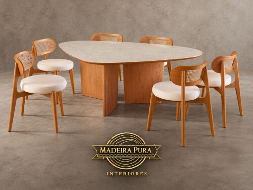 Imagem do produto Mesa Manacá Orgânica com Cadeira Selene Tela
