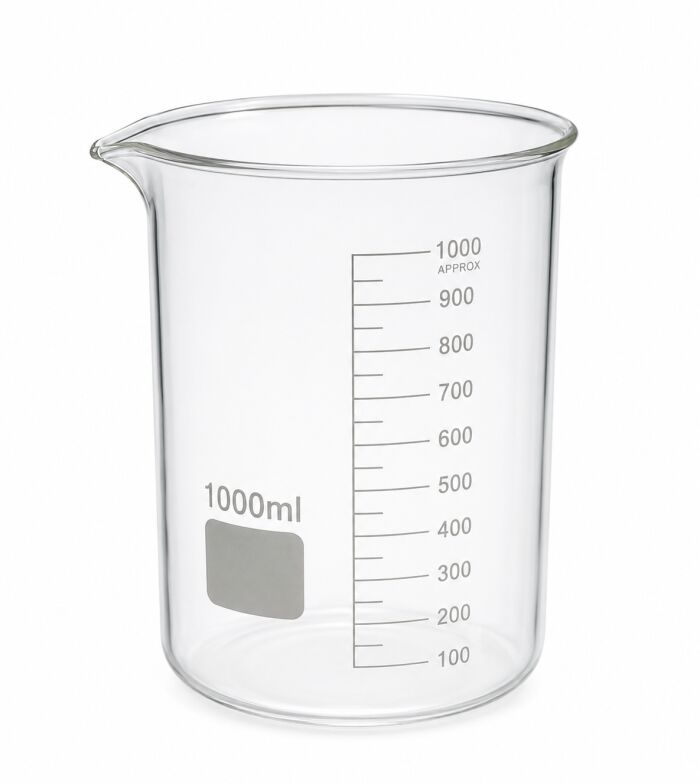 Imagem de Copo Becker de Vidro Borosilicato 3.3 – 1000ml (1 Litro)