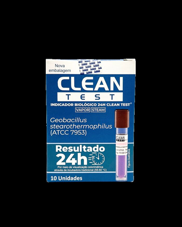 Imagem de Indicador Biológico Clean Test para Vapor – Caixa com 10 Unidades