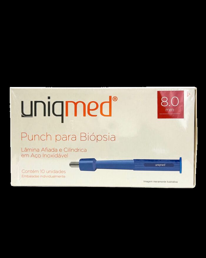 Imagem de Punch para Biópsia 8.0 mm Uniqmed – Caixa com 10 Unidades