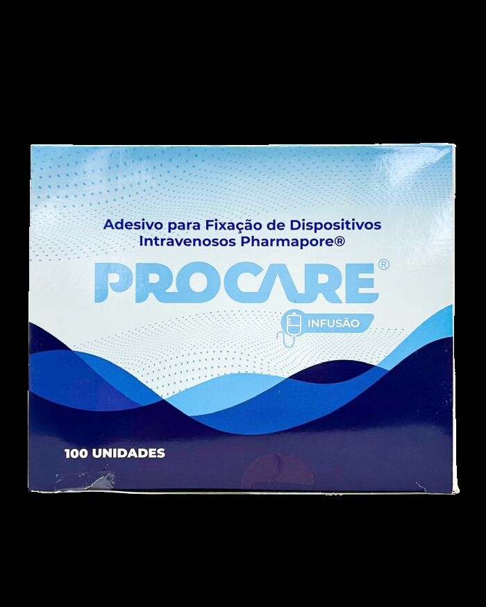 Imagem de Adesivo Estéril para Fixação de Cateter Pharmapore 6cm x 7cm Procare - Caixa com 100 Unidades
