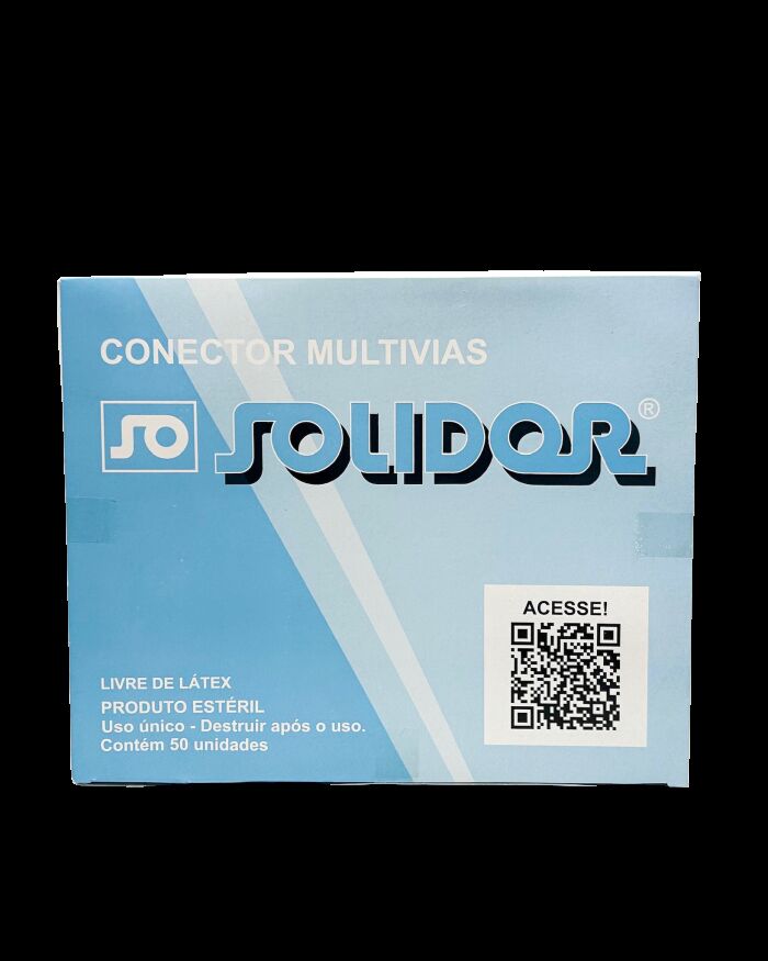 Imagem de Extensor Multivias 2 Vias com Clamp Solidor - Caixa com 50 Unidades