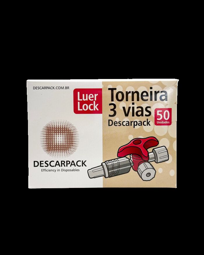 Imagem de Torneira 3 Vias Luer Lock Descarpack