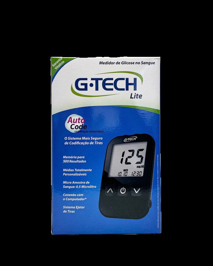 Imagem de Kit Medidor de Glicose Lite Completo G-Tech