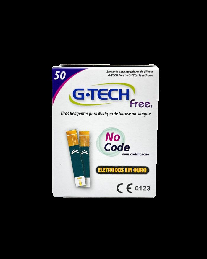 Imagem de Tiras Reagentes para Medição de Glicose G-Tech Free 1 – Caixa com 50 Unidades
