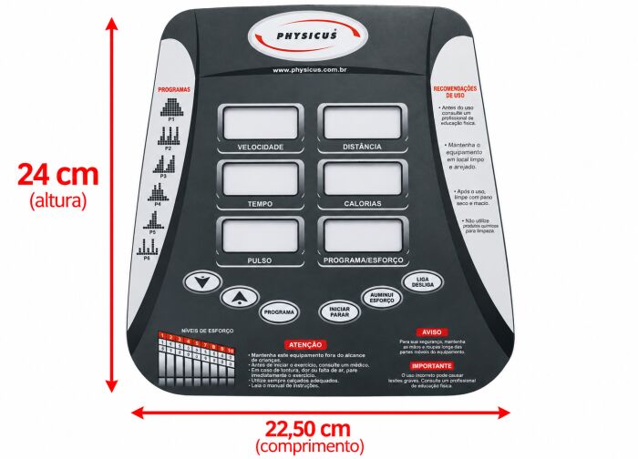 Imagem de Adesivo Central do Painel Bick Vert/Horiz e Eliptico - Modelo 04
