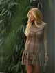 Imagem adicional 0 do item VESTIDO SARA MARROM - CLOUDE