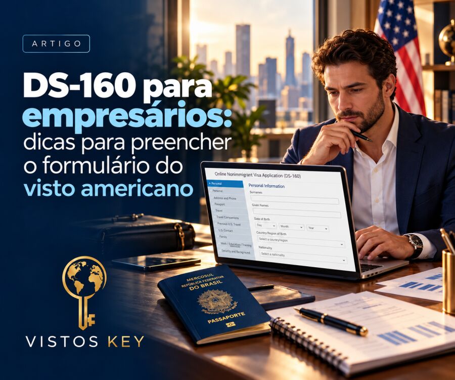 Imagem principal do artigo DS-160 para empresários: dicas para preencher o formulário do visto americano