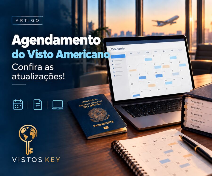 Imagem principal do artigo Agendamento do visto americano: etapas e cuidados ao escolher sua data