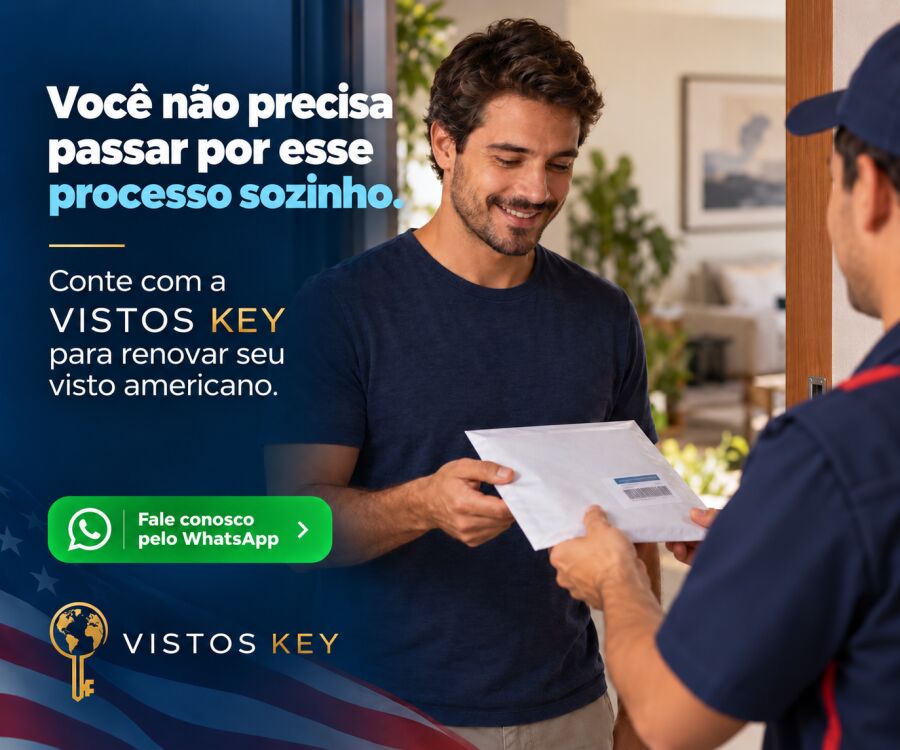 Imagem Da preparação do DS-160 ao acompanhamento das etapas finais, orientamos você durante todo o processo de renovação.