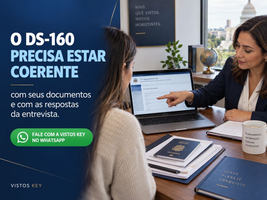 Imagem Cuidados ao preencher o formulário DS160
