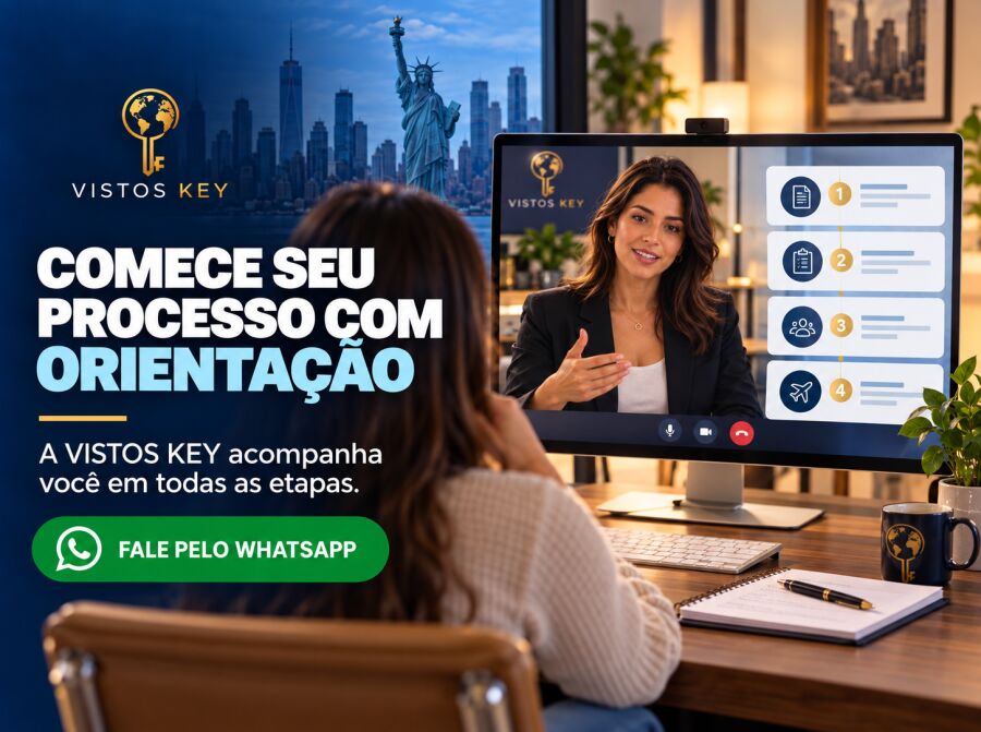 Imagem Solicitante com ajuda de assessoria para solicitar o primeiro visto americano