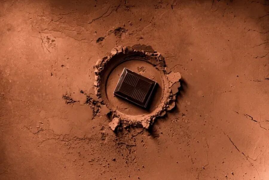 Imagem piece-dark-chocolate-on-cocoa-600nw-2263306667